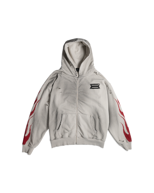 FUEL INJECTED BONE ZIP HOODIE