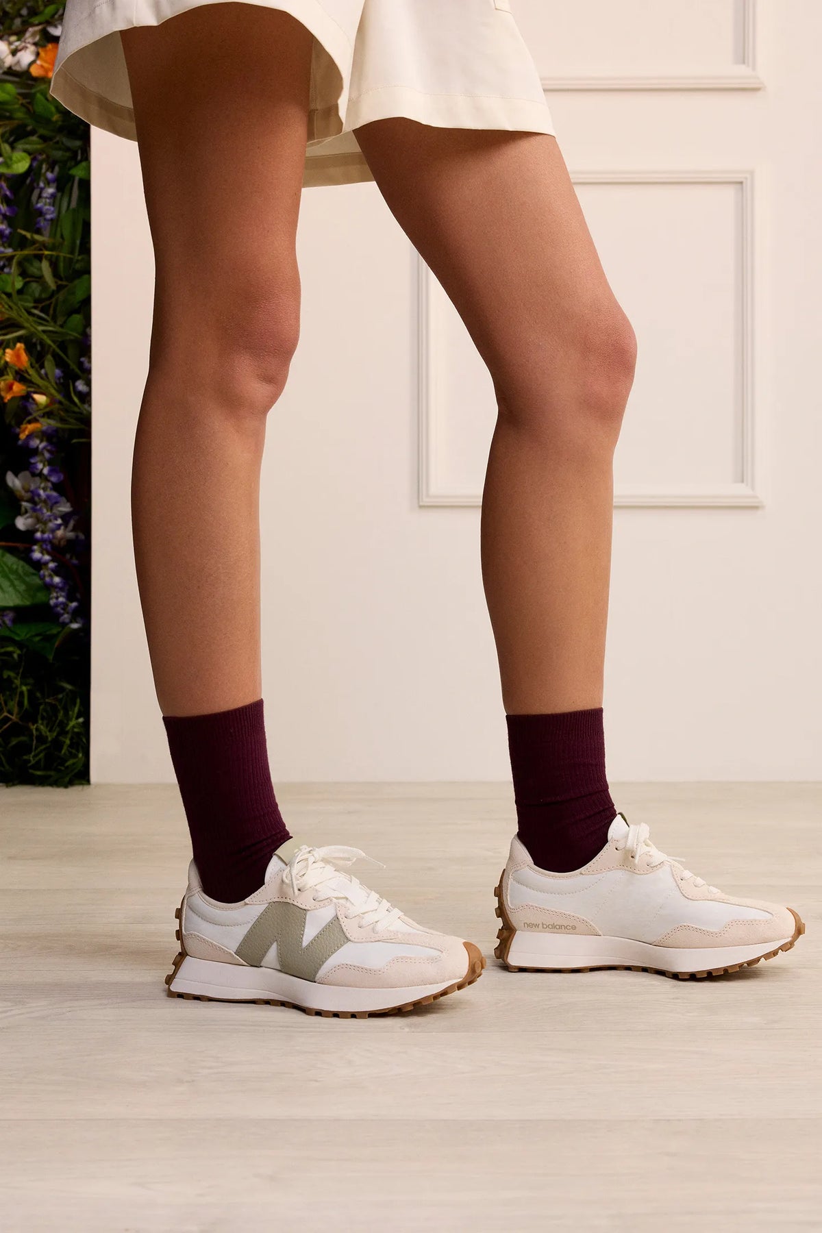New Balance 327 Linen Sea Salt Olivine (Women's)