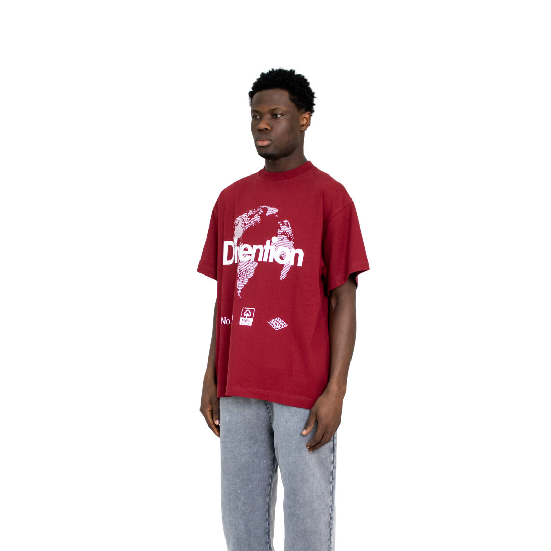 World T-Shirt Burgundy