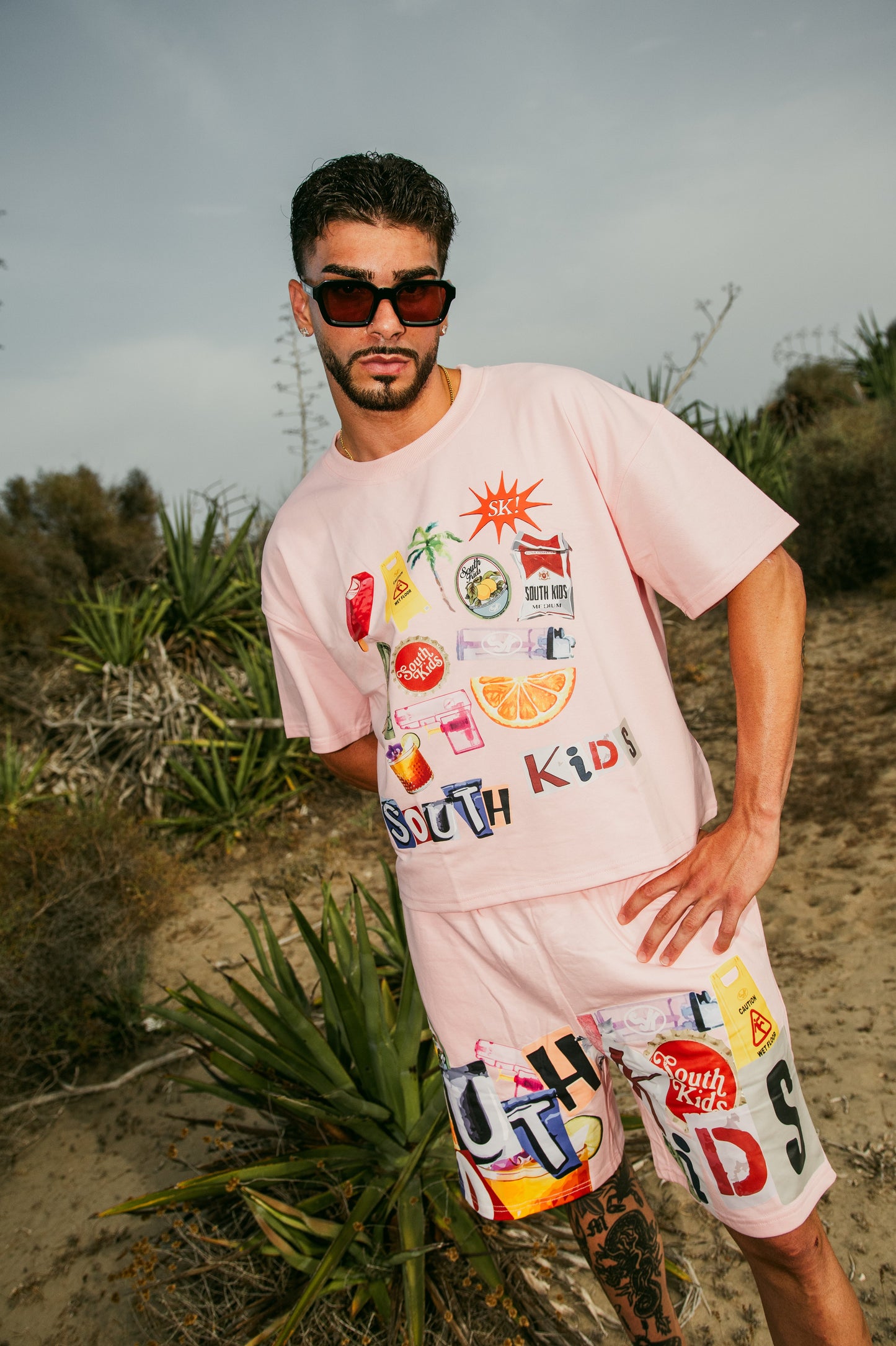 Collage Shorts Pink