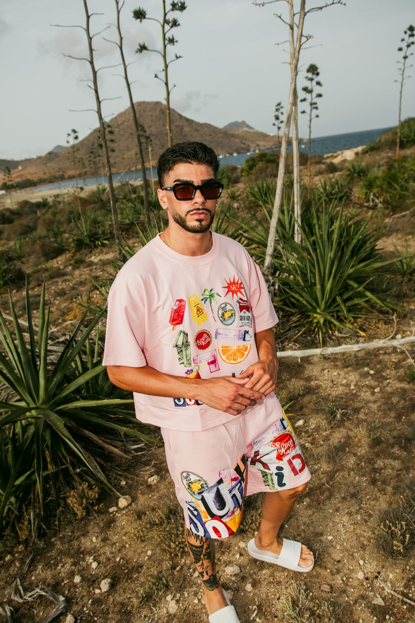 Collage Tee Pink