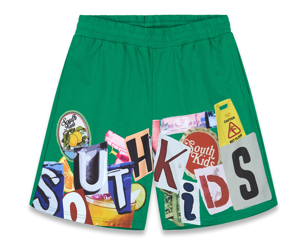 Collage Shorts Green