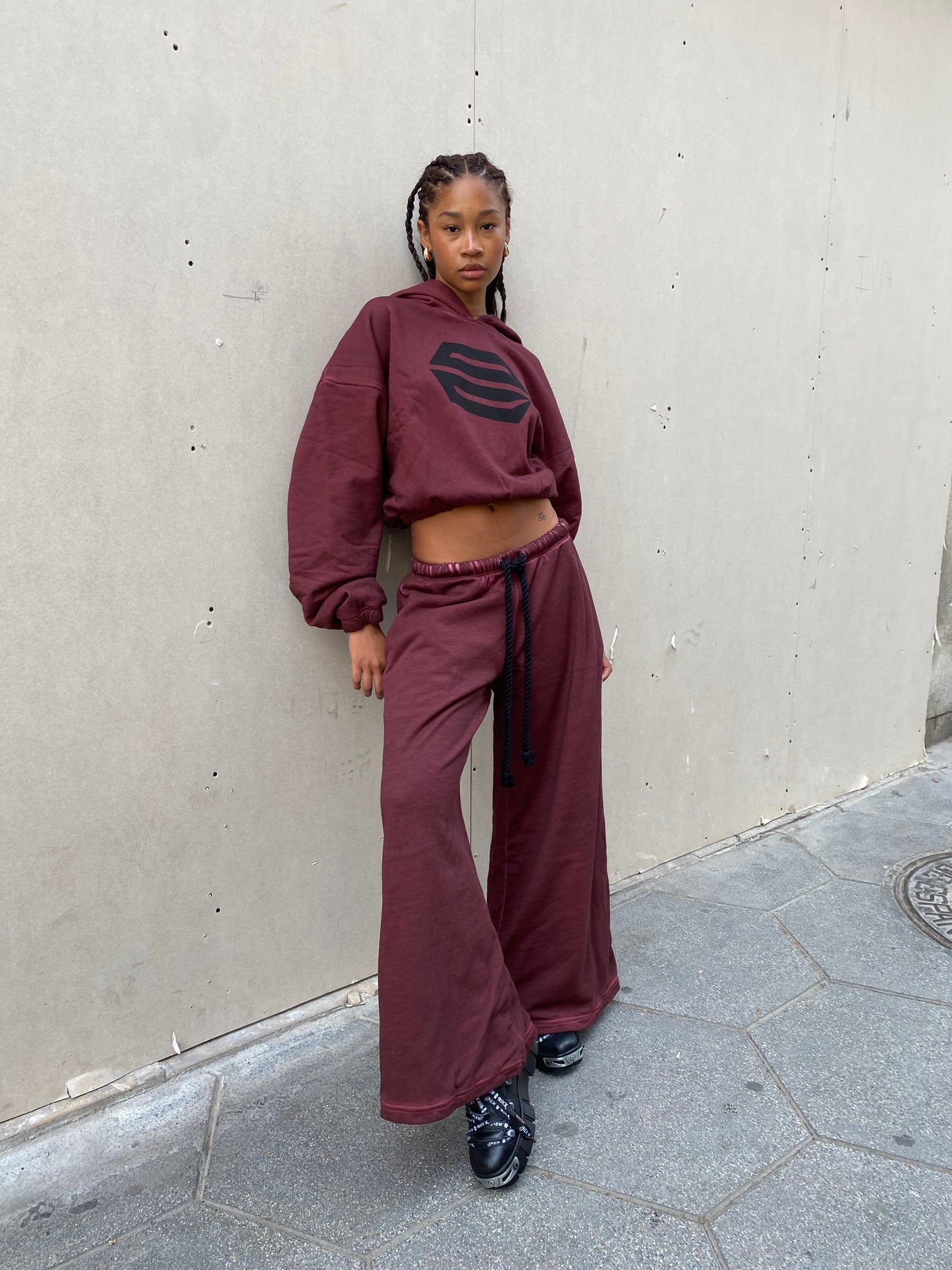 HEAVY-WEIGHT WASHED RED SWEATPANTS