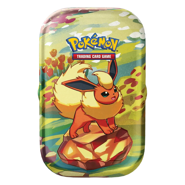 2025 Pokémon Scarlet Violet Prismatic Evolutions Flareon Tin
