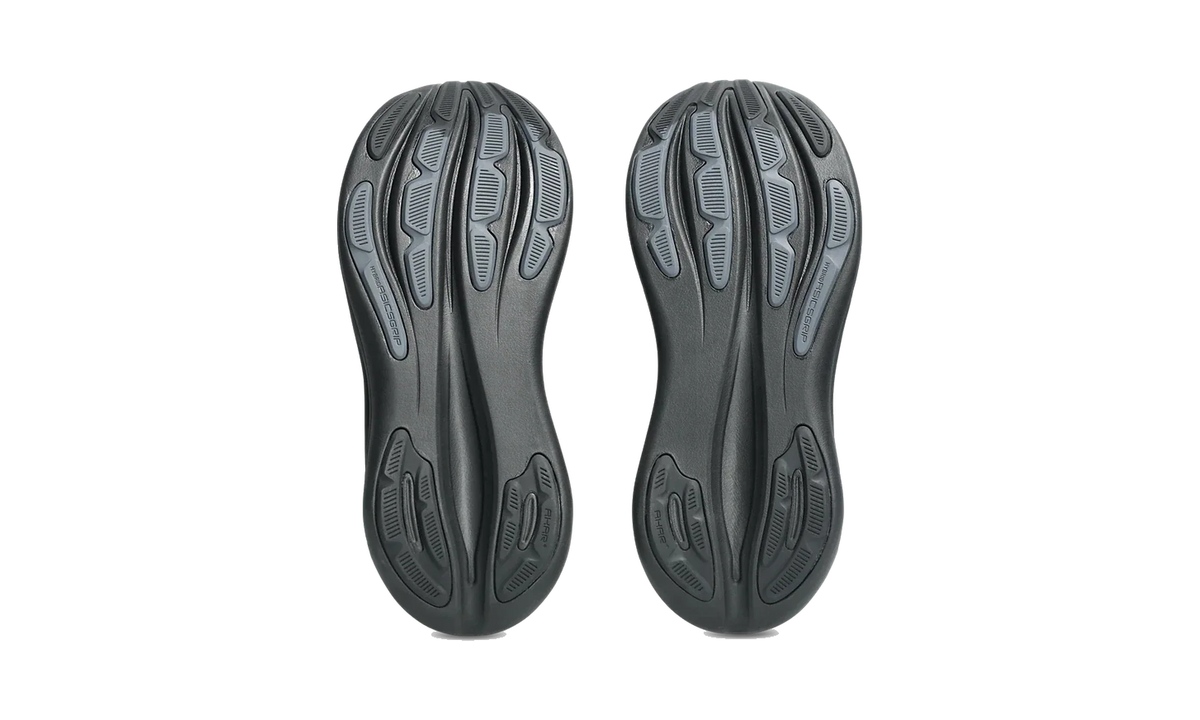 Overkicks - ASICS Gel-Nimbus 28 Black Graphite Grey (Womens) (1012B899-001) - vista superior