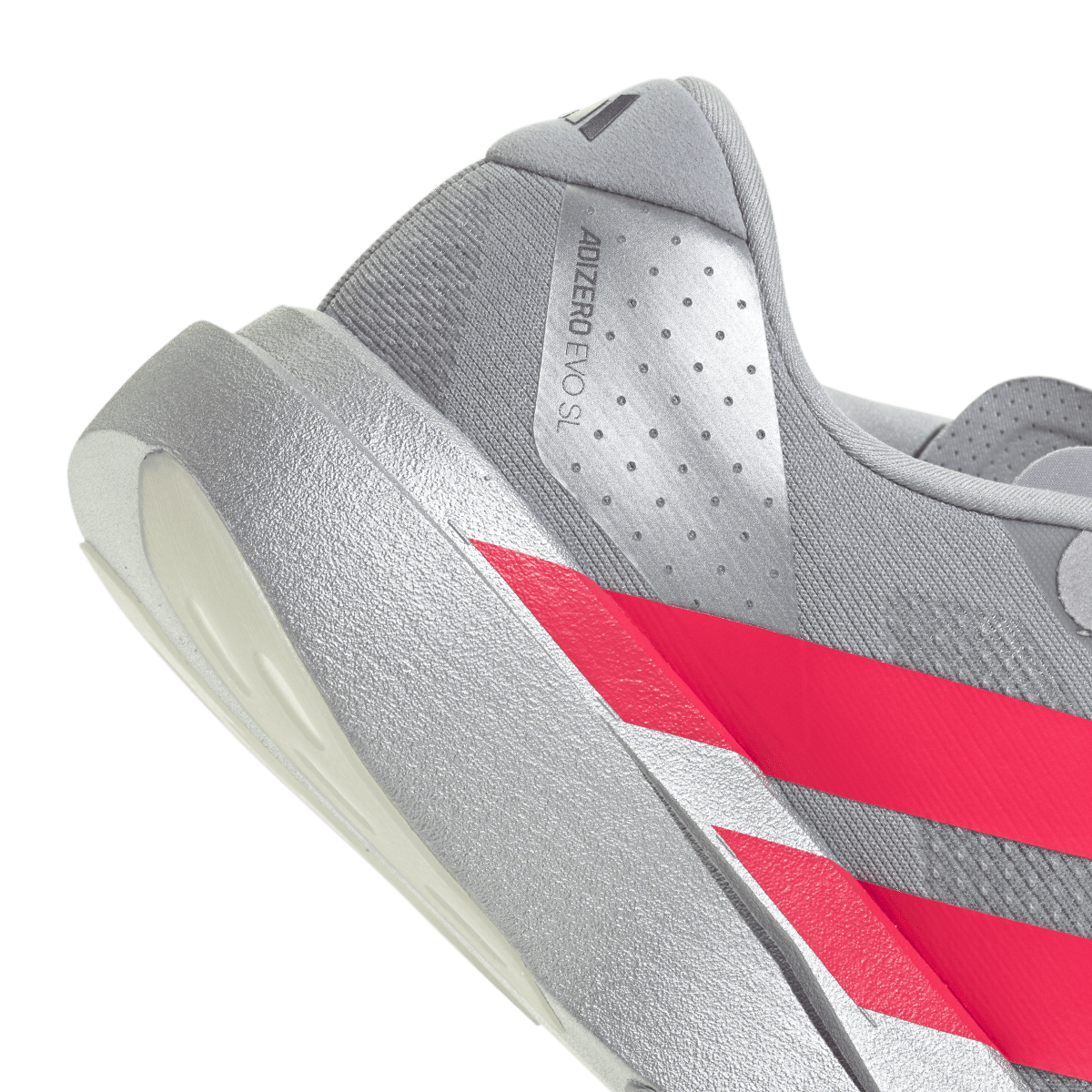 Overkicks - Adidas Adizero Evo SL Silver Metallic Lucid Red (KI3381) - detalle
