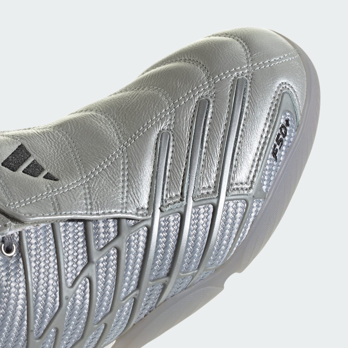 Overkicks - Adidas F50 Sala Silver Metallic Grey (HQ9242) - detalle