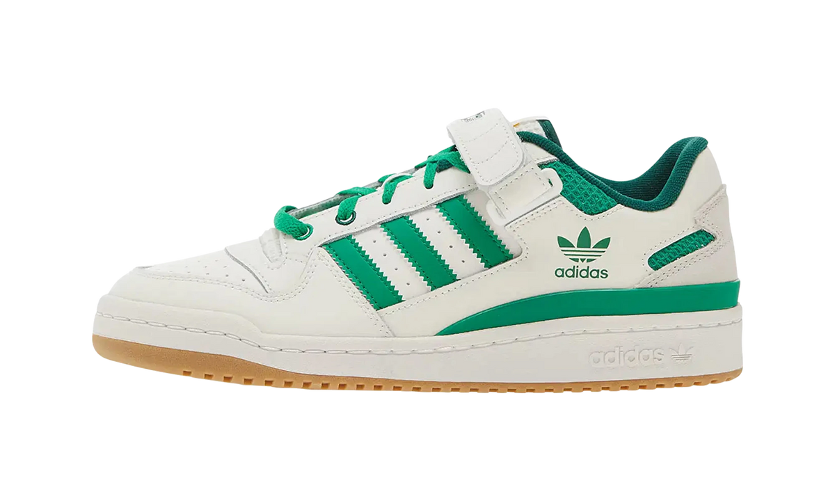 Overkicks - Adidas Forum Low White Green Gum (IE7175) - vista lateral
