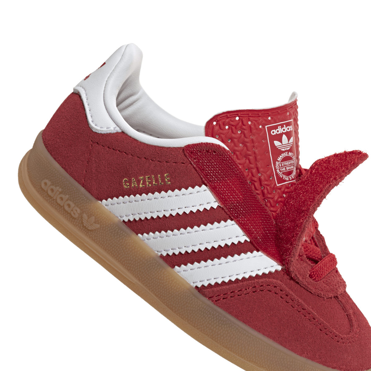 Overkicks - Adidas Gazelle Indoor Comfort Closure Better Scarlet White Gum (TD) (IH9132) - imagen 9