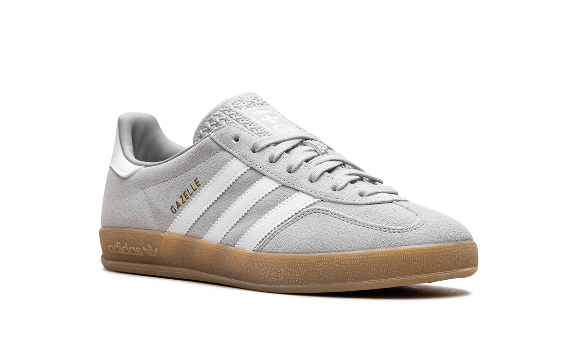 Overkicks - Adidas Gazelle Indoor Grey Cloud White Gold Metallic (JQ0176) - detalle lateral interior