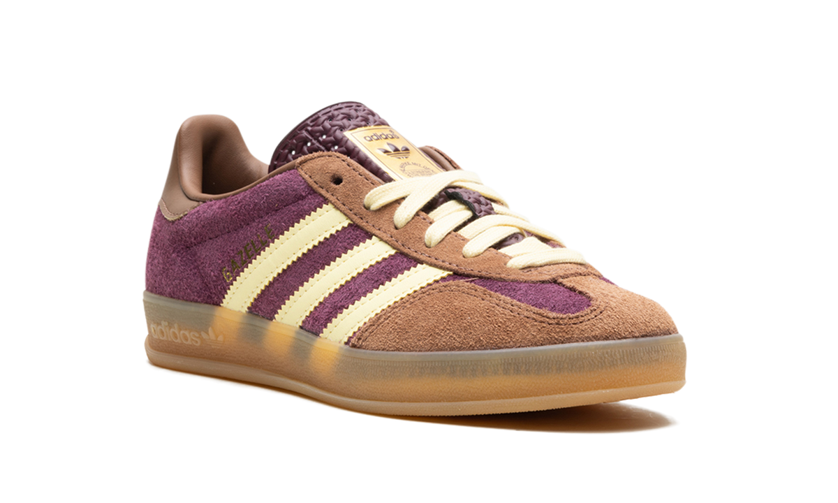 Overkicks - Adidas Gazelle Indoor Maroon Almost Yellow (JI0324) - detalle lateral interior