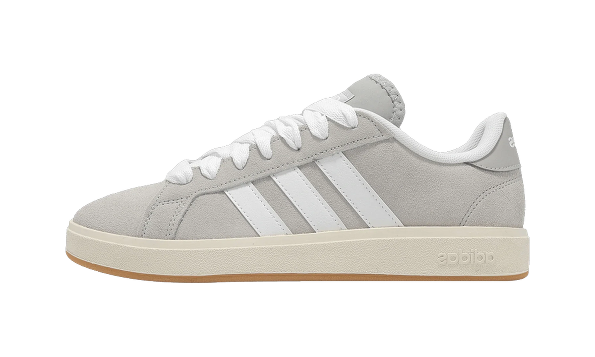 Overkicks - Adidas Grand Court Base 00s Grey Two Cloud White Gum (IH6185) - vista lateral