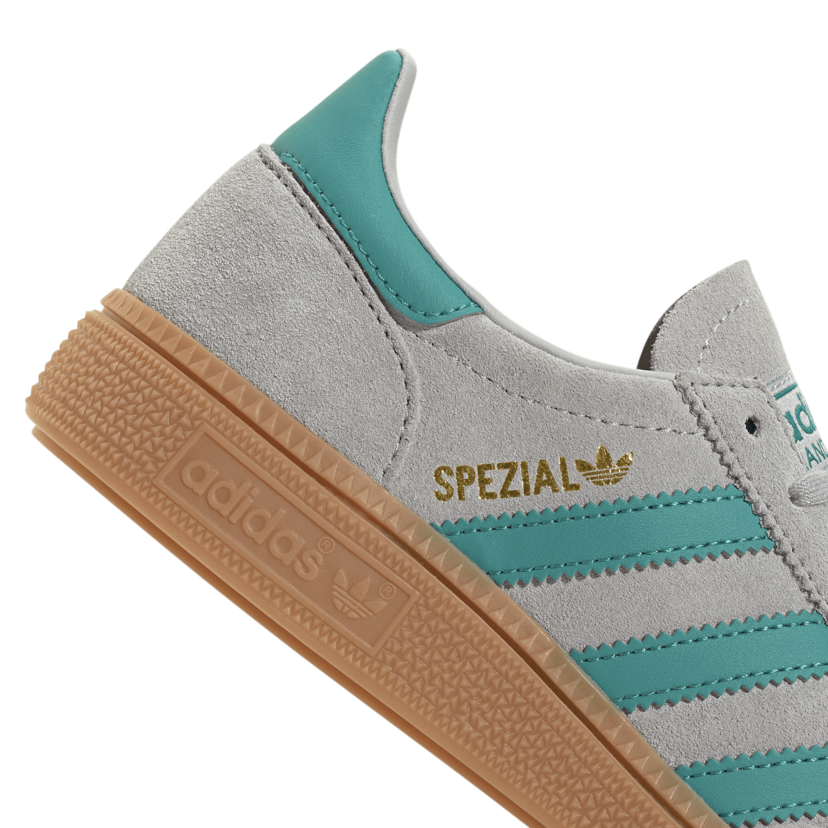 Overkicks - Adidas Handball Spezial Grey Two Pure Teal Gum (JP7997) - detalle