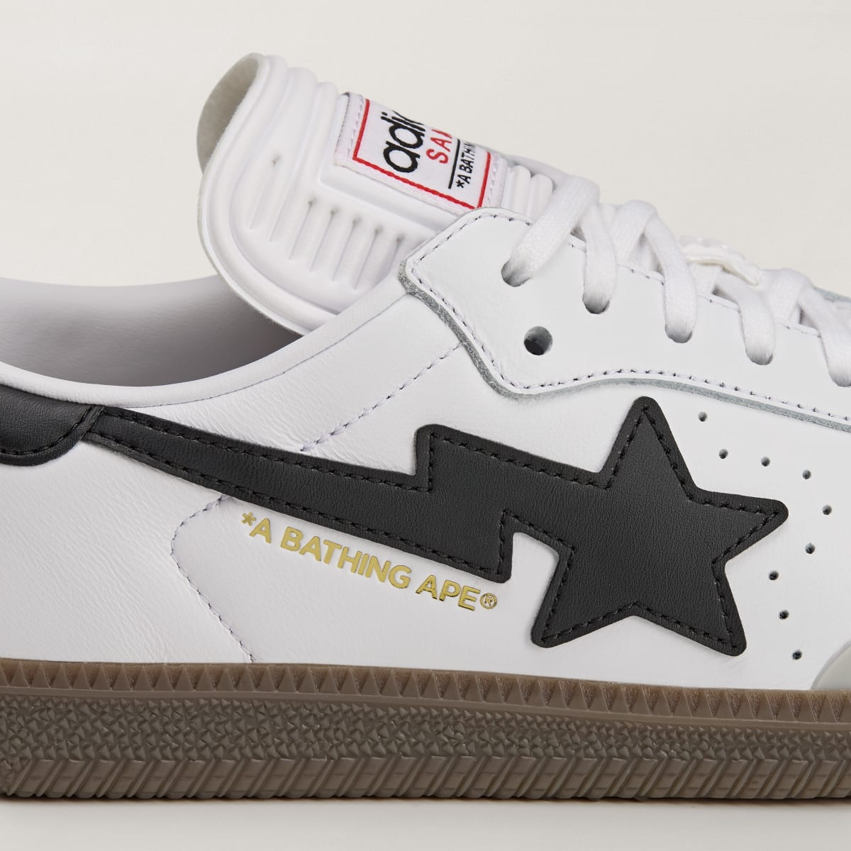 Overkicks - Adidas Samba Bape White Black Gum (JR9245) - detalle