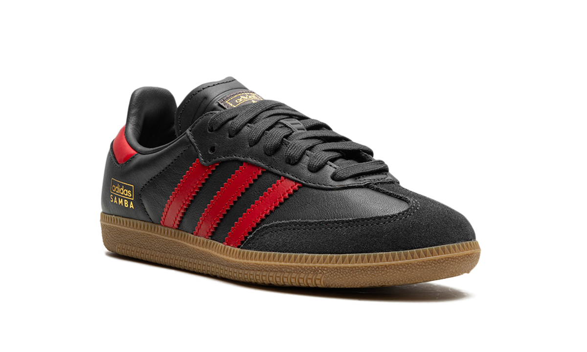 Overkicks - Adidas Samba OG Carbon Better Scarlet (IG6173) - detalle lateral interior