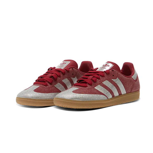 Overkicks - Adidas Samba OG Rhinestone Team Victory Red Silver (Women's) (KI8132) - imagen 2
