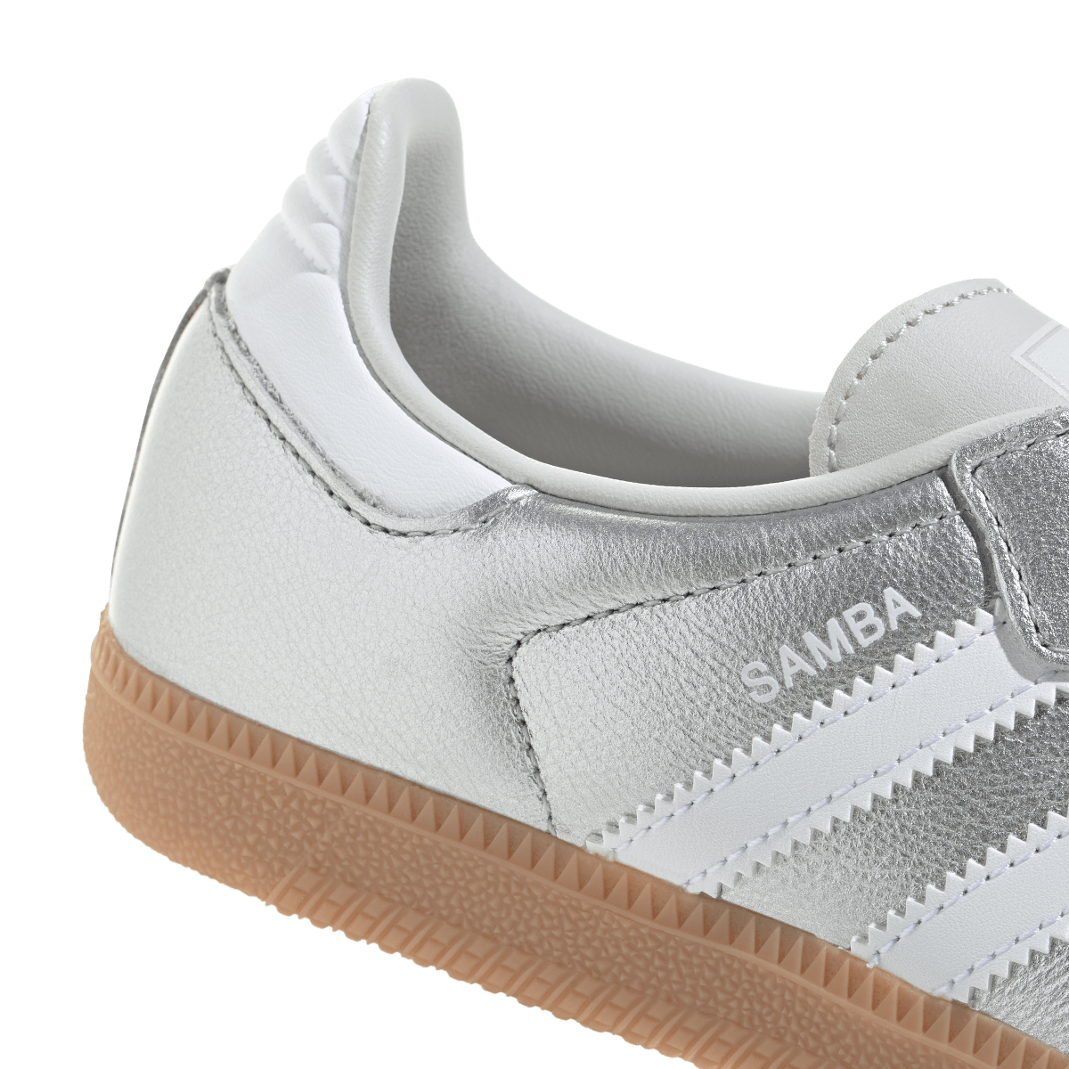 Overkicks - Adidas Samba OG Silver Metallic Cloud White Gum (GS) (KK2327) - imagen 8
