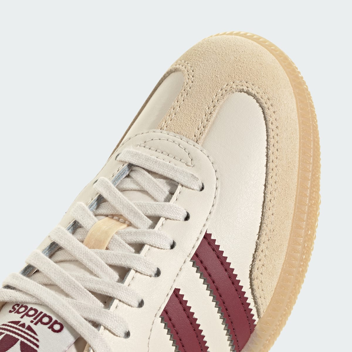 Overkicks - Adidas Samba OG Wonder White Shadow Red Gum (GS) (JQ8554) - imagen 8