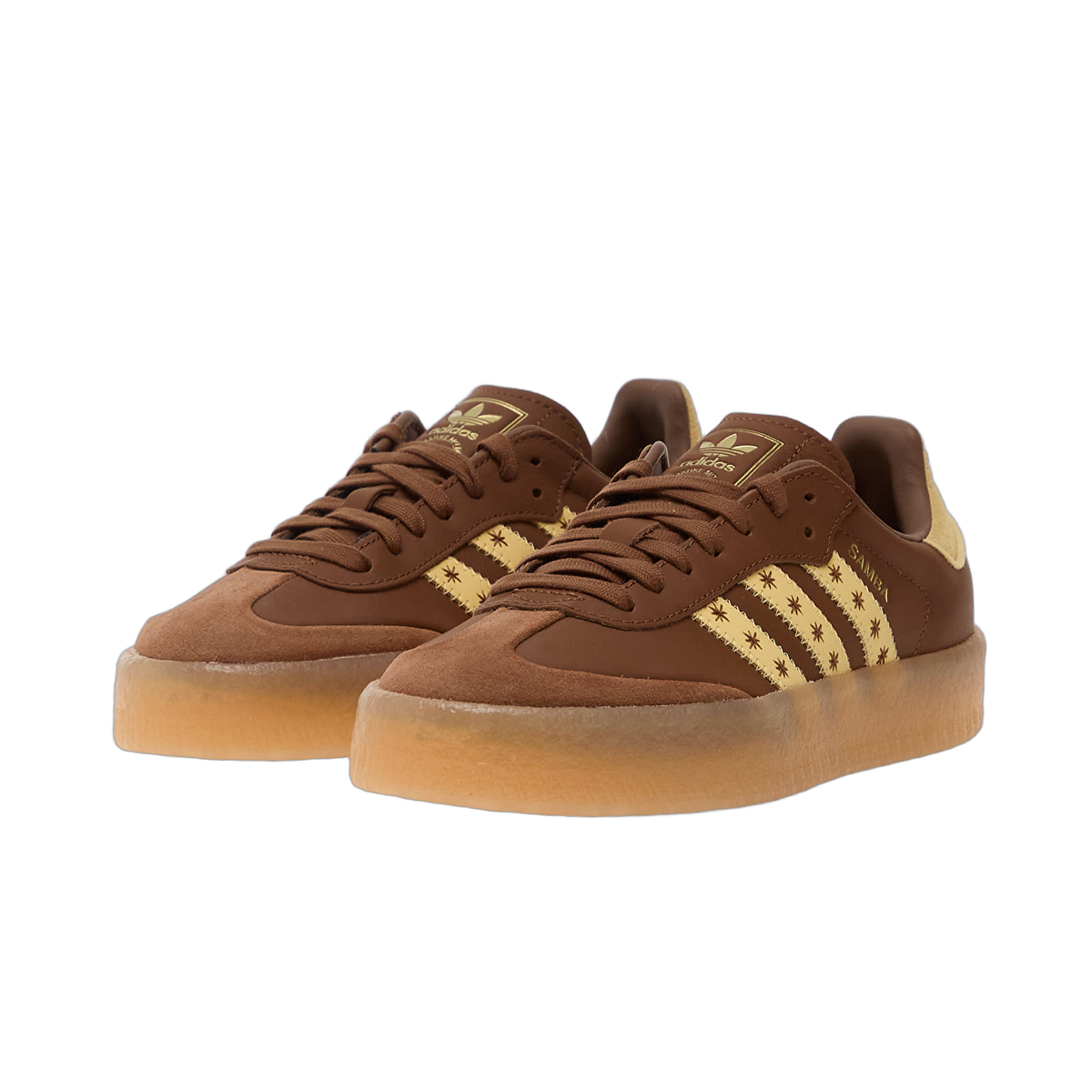 Overkicks - Adidas Sambae Preloved Brown Orange Tint (Womens) (JS3958) - detalle talon