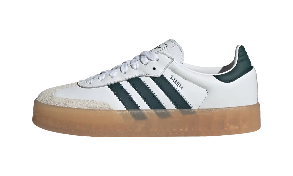 Overkicks - Adidas Sambae White Off White Aurora Ivy (Womens) (JQ0983) - vista lateral