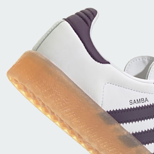 Overkicks - Adidas Sambae White Off White Aurora Plum (Womens) (JS3941) - detalle