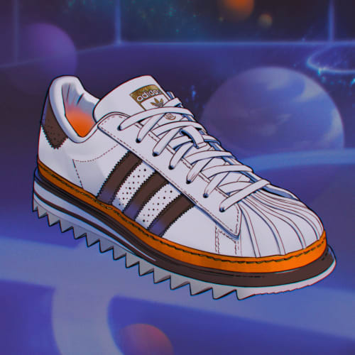 Overkicks - Adidas Superstar CLOT by Edison Chen White Coffee (KK1388) - detalle