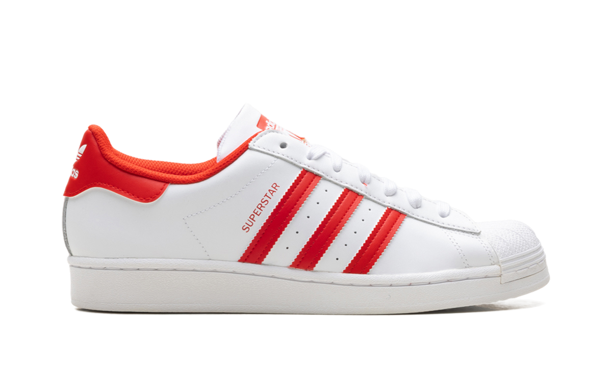 Overkicks - Adidas Superstar Cloud White Vivid Red (GZ3741) - vista superior