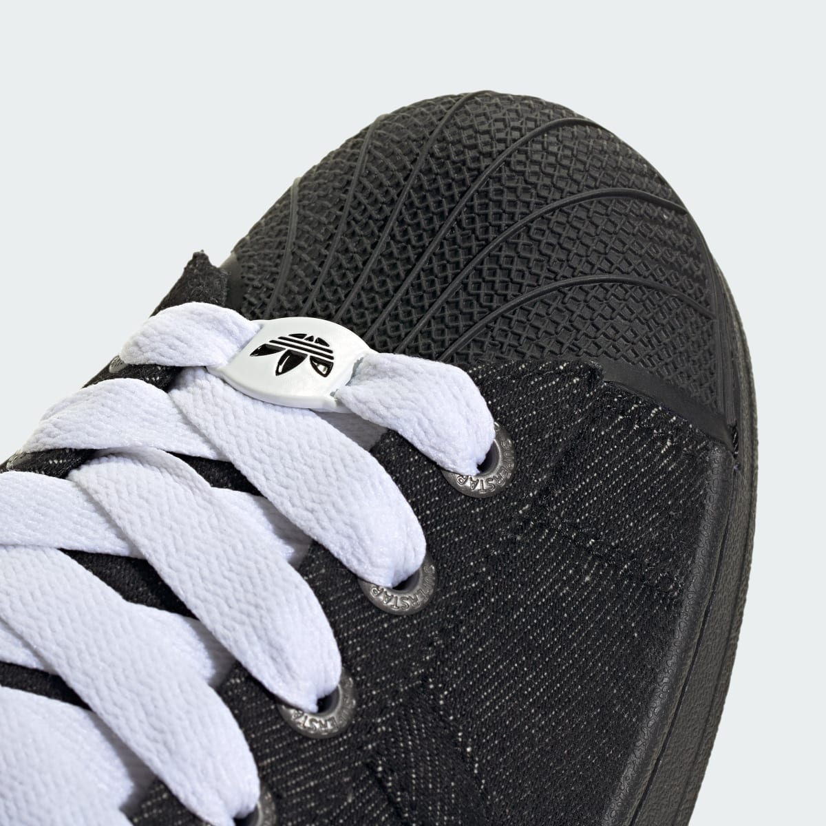 Overkicks - Adidas Superstar II Black Denim (JQ3211) - detalle