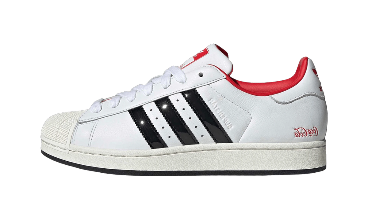 Overkicks - Adidas Superstar II Coca-Cola White Black (KH6888) - vista lateral