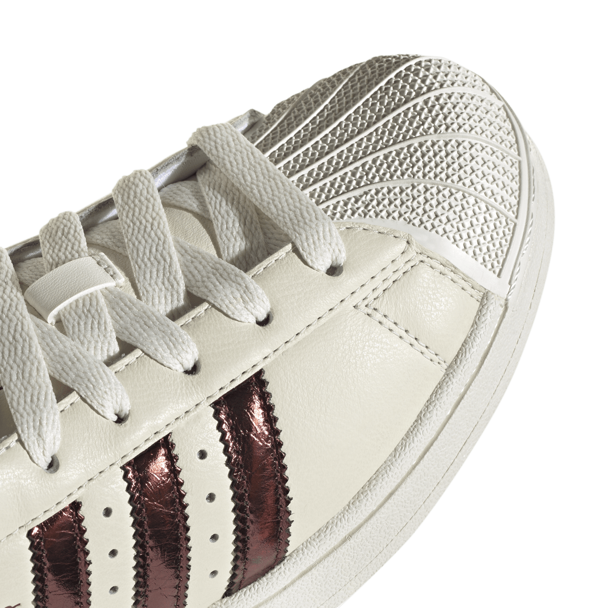 Overkicks - Adidas Superstar II Off White Maroon Gold Metallic (KJ4692) - detalle