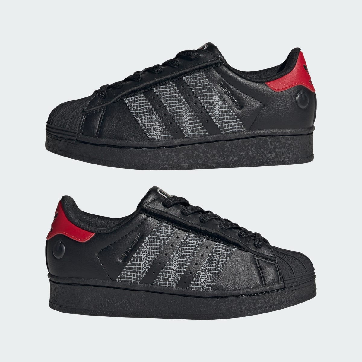 Overkicks - Adidas Superstar LED Lights Comfort Closure Core Black Red (PS) (IH6388) - imagen 10