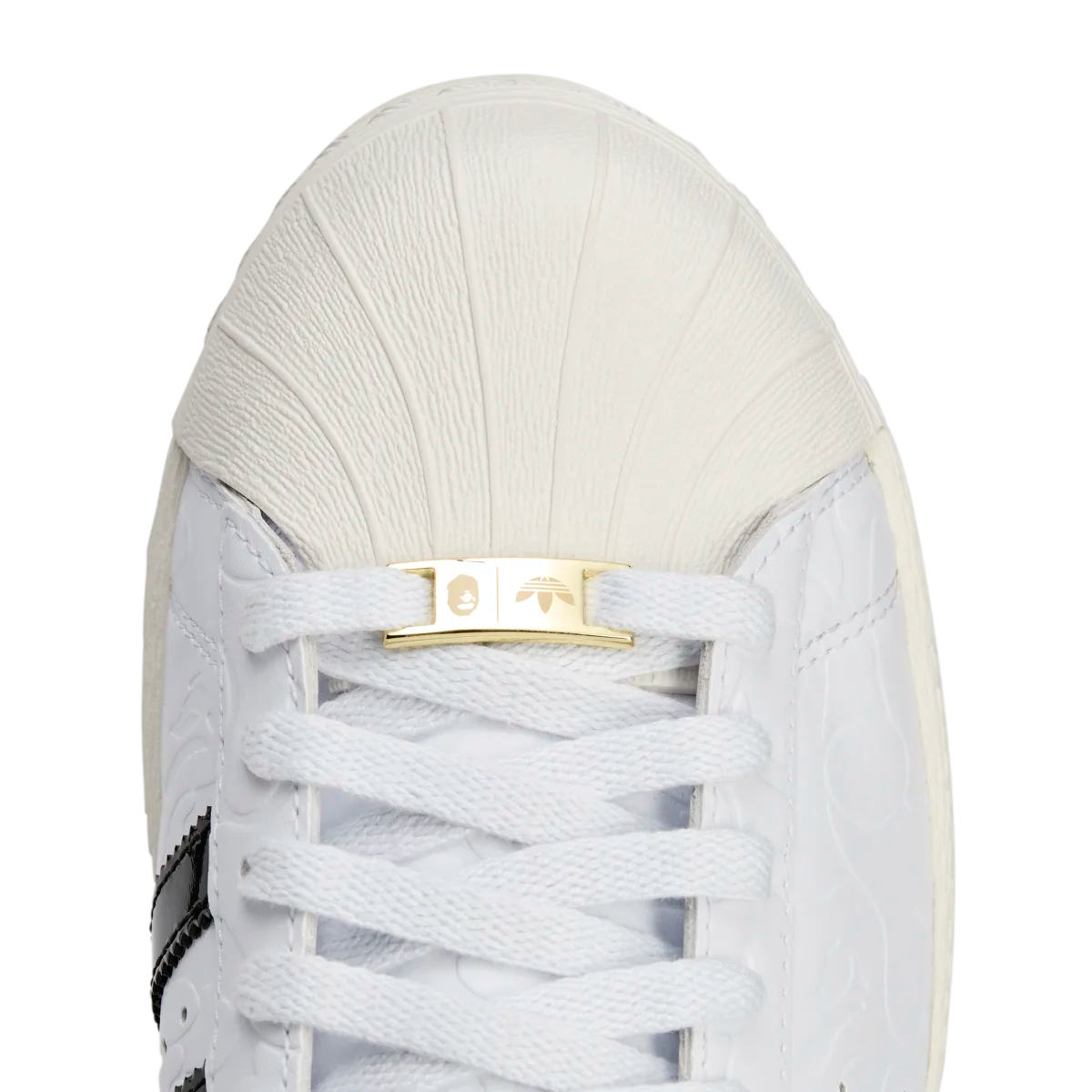 Overkicks - Adidas Superstar Vintage Bape White Black (JR2701) - vista superior