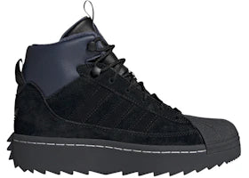 Overkicks - Adidas Superstar Winterized Trek Core Black Carbon (GS) (JQ0346) - vista lateral