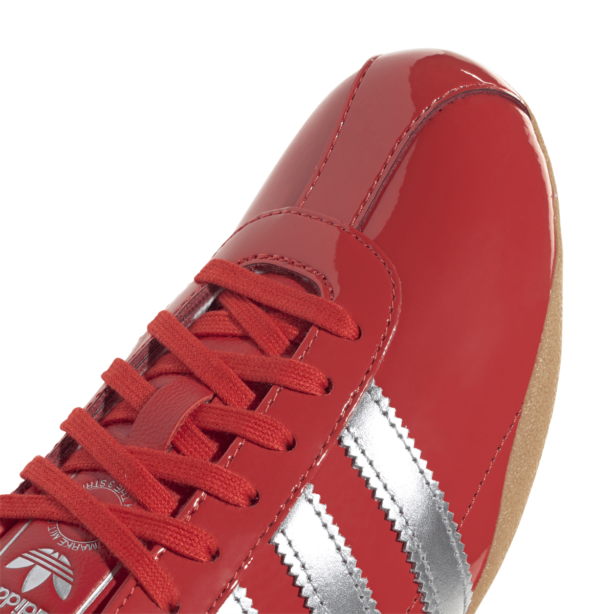 Overkicks - Adidas Tokyo Patent Red Silver Metallic (Womens) (JQ0596) - detalle