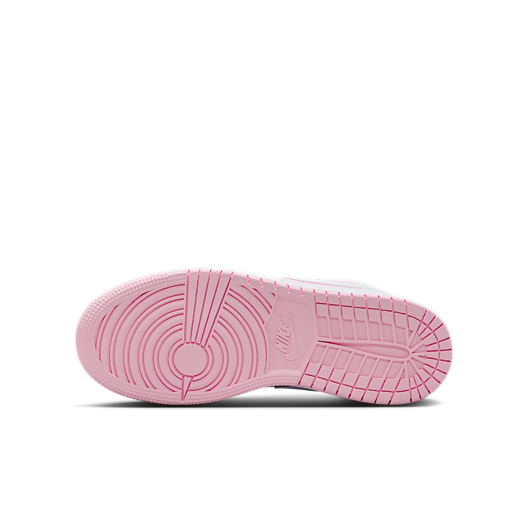 Overkicks - Air Jordan 1 Low Pink Foam Fire Red White (553560-608) - detalle suela