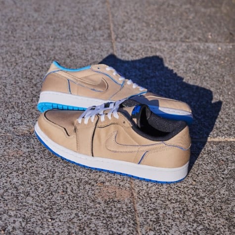 Overkicks - Air Jordan 1 Low SB QS Lance Mountain Desert Ore (CJ7891-200) - detalle lateral interior
