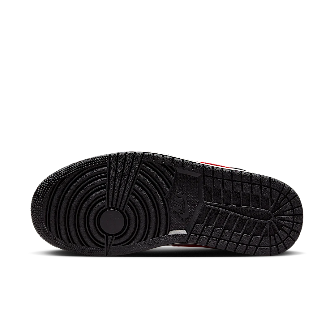 Overkicks - Air Jordan 1 Mid Black College Grey Gym Red (BQ6472-060) - detalle suela