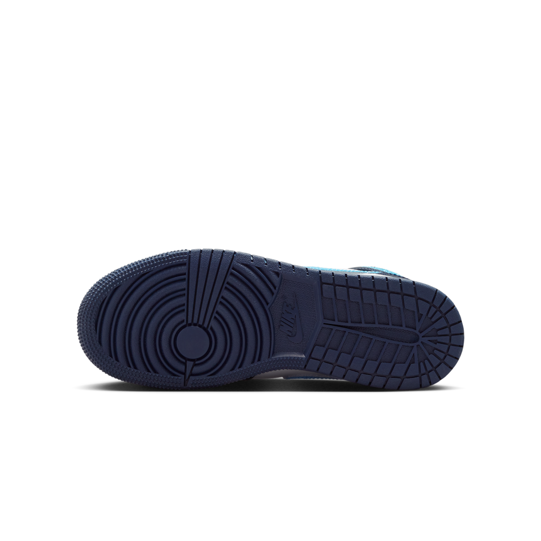 Overkicks - Air Jordan 1 Mid Obsidian Dark Powder Blue (GS) (DQ8423-404) - imagen 4