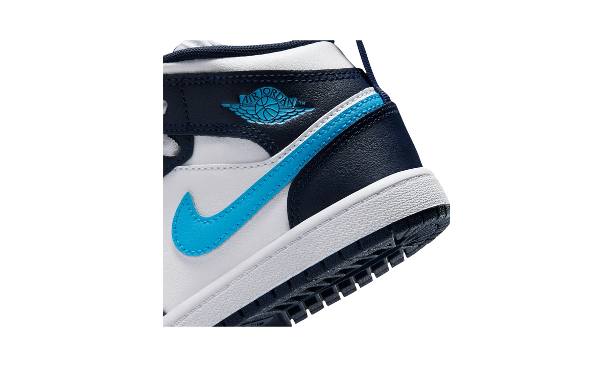 Overkicks - Air Jordan 1 Mid Obsidian Dark Powder Blue (PS) (DQ8424-404) - imagen 8