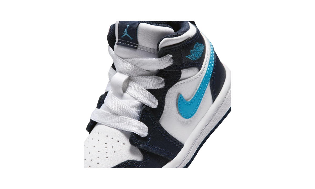 Overkicks - Air Jordan 1 Mid Obsidian Dark Powder Blue (TD) (DQ8425-404) - imagen 7
