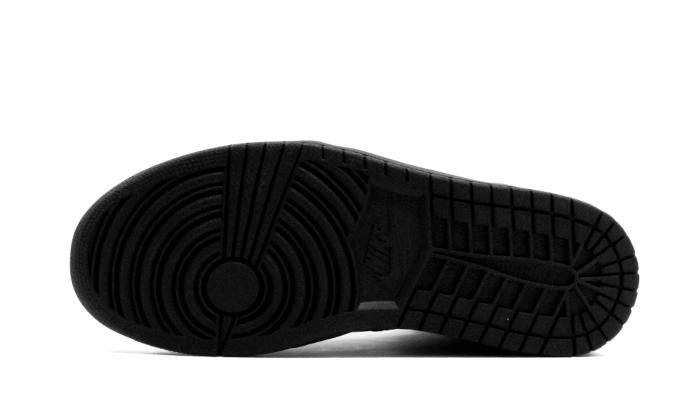 Overkicks - Air Jordan 1 Mid Triple Black Tumbled Leather (554724-091) - detalle suela