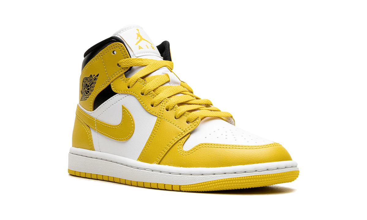 Overkicks - Air Jordan 1 Mid Vivid Sulfur (BQ6472-170) - detalle lateral interior