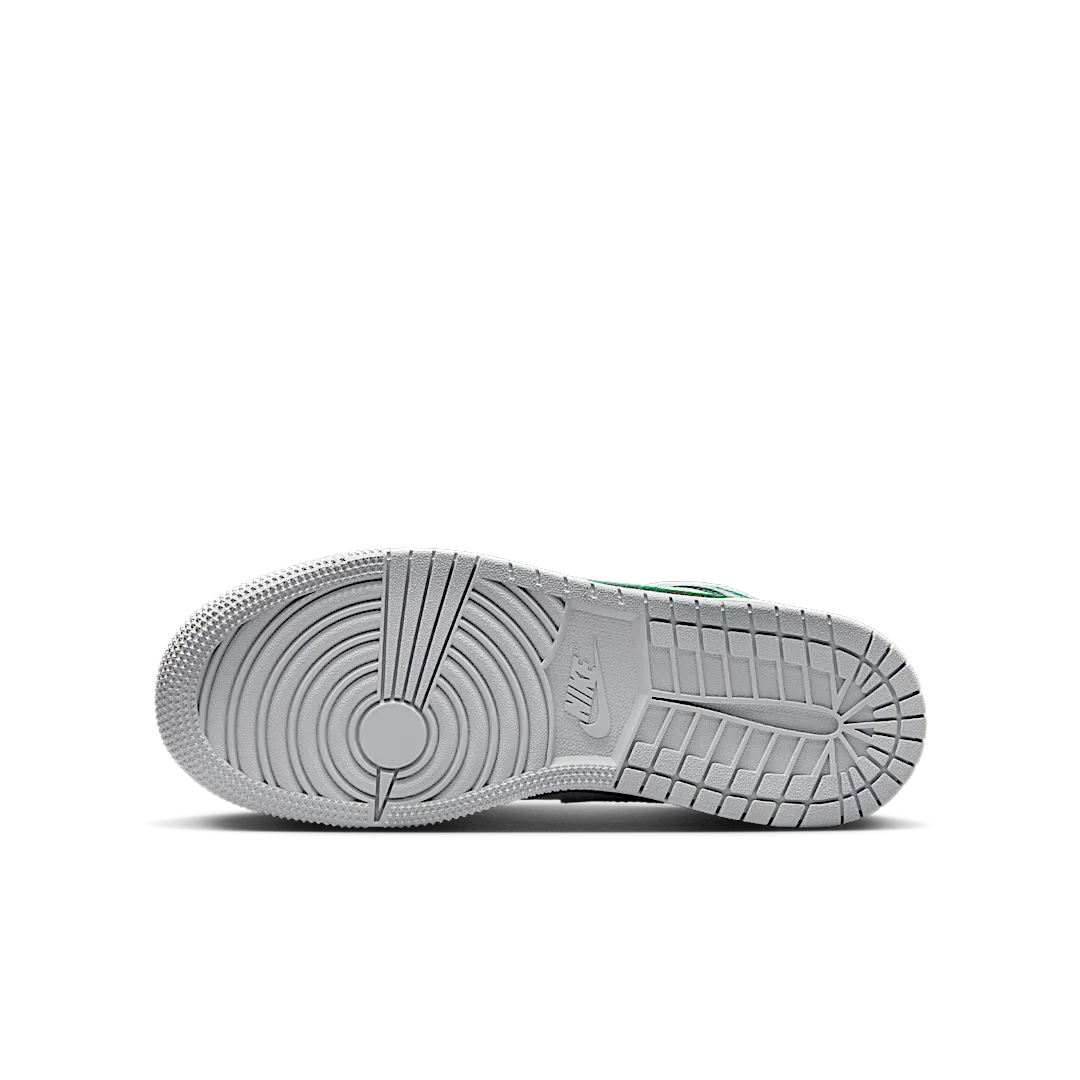 Overkicks - Air Jordan 1 Mid White Pure Platinum Pine Green (GS) (DQ8423-142) - imagen 4