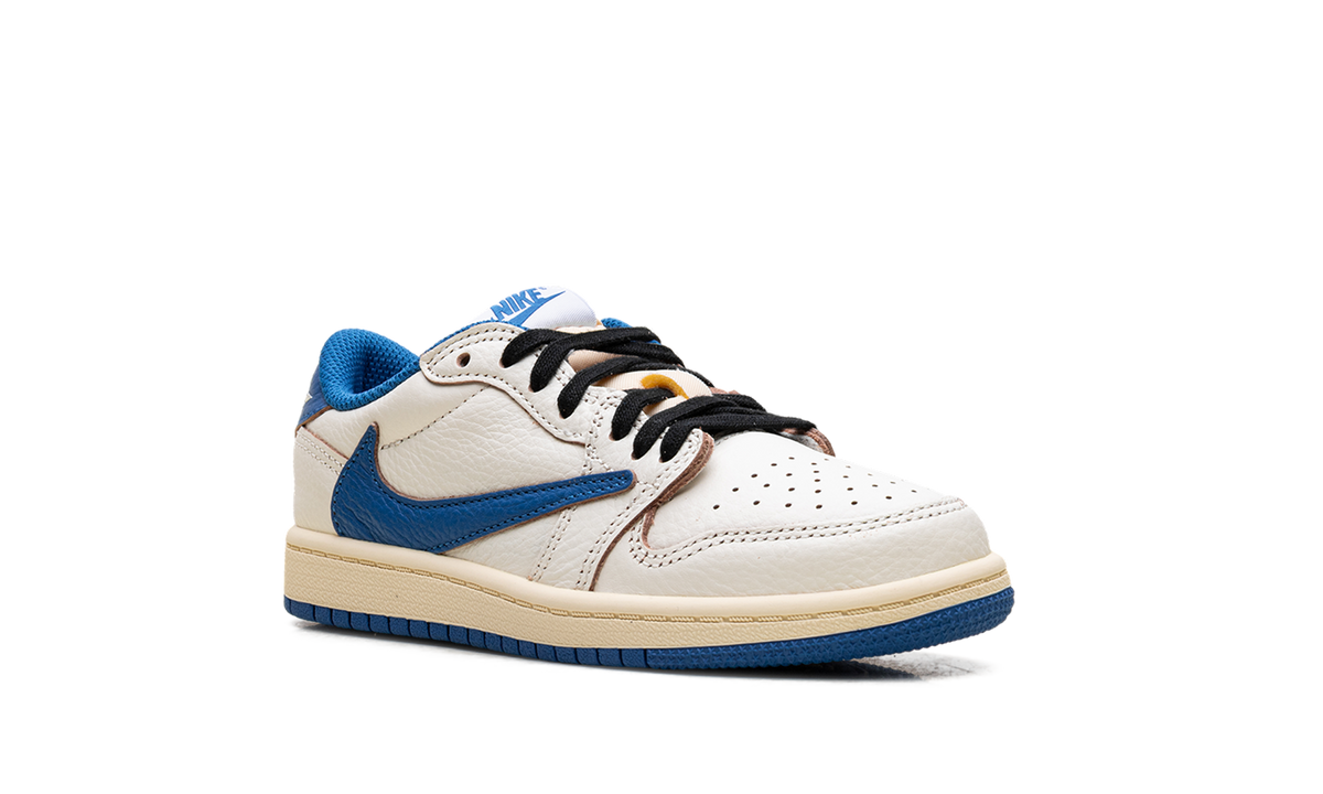 Overkicks - Air Jordan 1 Retro Low OG SP Fragment x Travis Scott Sail Military Blue (PS) (DO5442-104) - imagen 7