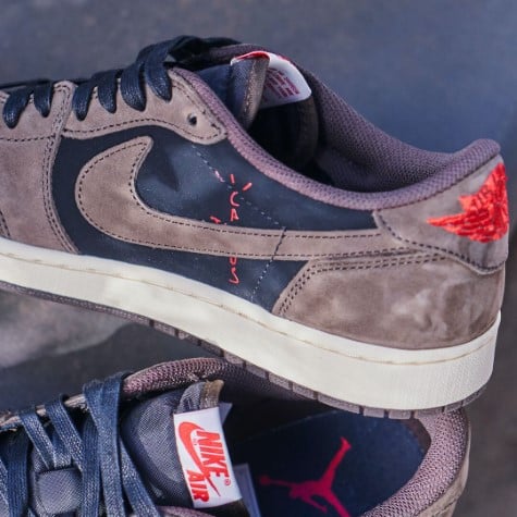 Overkicks - Air Jordan 1 Retro Low OG SP Travis Scott Mocha (CQ4277-001) - detalle lateral interior