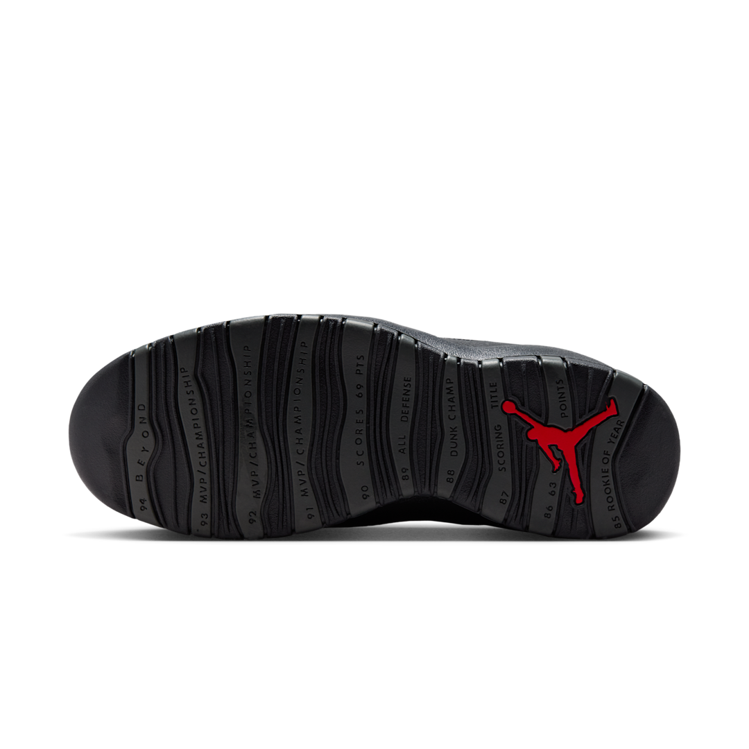 Overkicks - Air Jordan 10 Retro Shadow (2025) (HJ6779-001) - detalle lateral interior