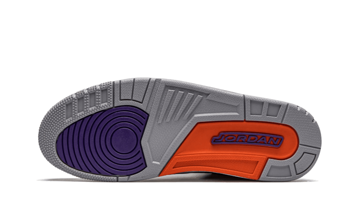 Overkicks - Air Jordan 3 Retro Black Court Purple (CT8532-050) - detalle suela