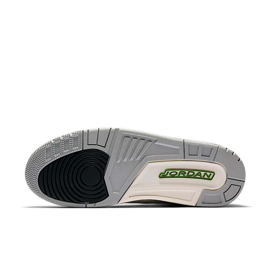 Overkicks - Air Jordan 3 Retro Chlorophyll (136064-006) - detalle suela