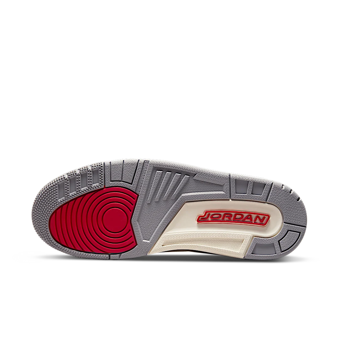 Overkicks - Air Jordan 3 Retro Muslin (DH7139-100) - detalle suela