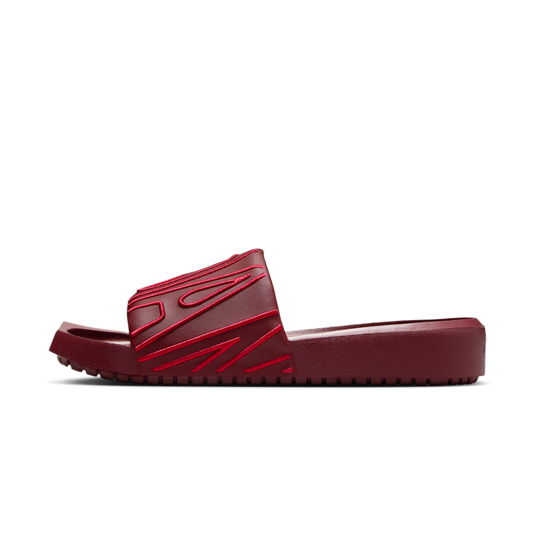 Overkicks - Air Jordan NOLA Slide Dark Team Red Hibiscus (CZ8027-603) - detalle suela